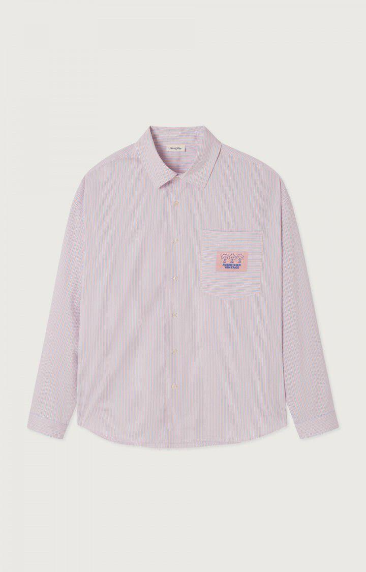 American Vintage Soabird Langarmhemd Herren rosa gestreift – Produktansicht 1